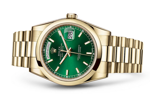 Rolex Day-Date 118208 Swiss Automatic Watch Green Dial 36MM