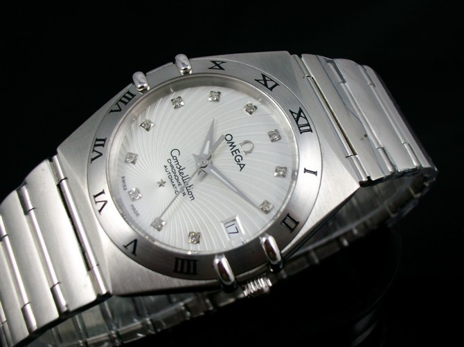 Omega Constellation OM6262 Automatic-White Dial-Stainless Steel TT Linked Strap