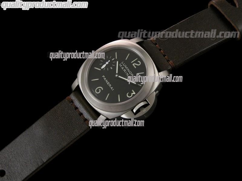 Panerai PAM177 Titanium Handwound Watch - Walnut Leather Strap