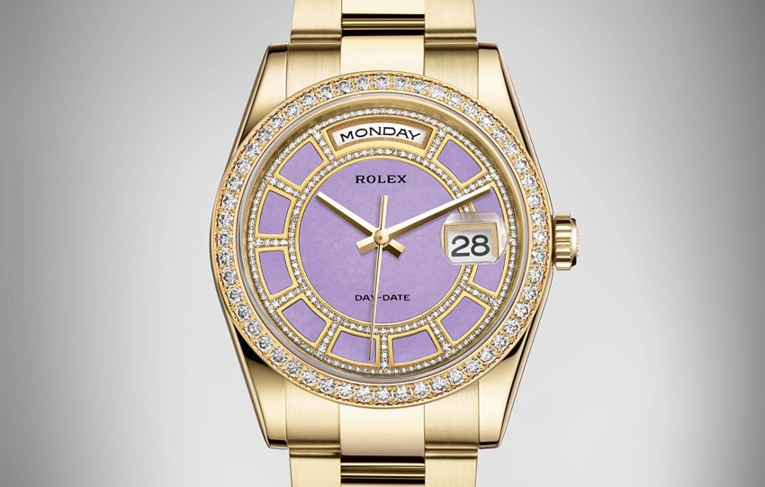 rolex day date purple dial