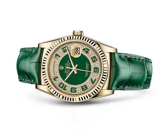 Rolex Day-Date Swiss Automatic Watch Green Bracelet 36MM