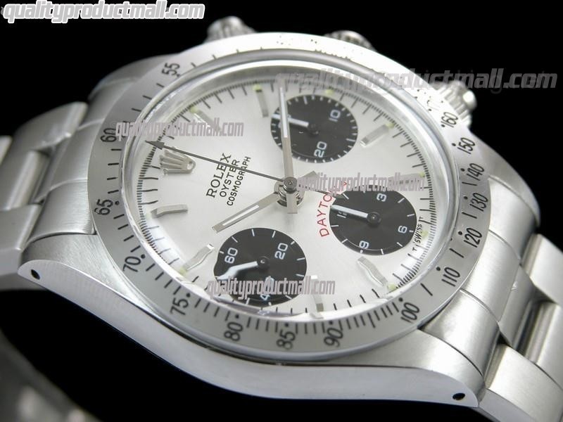 Rolex Daytona Paul Newman Chronograph-White Dial Black Subdials-Black Inner-Stainless Steel Oyster Bracelet