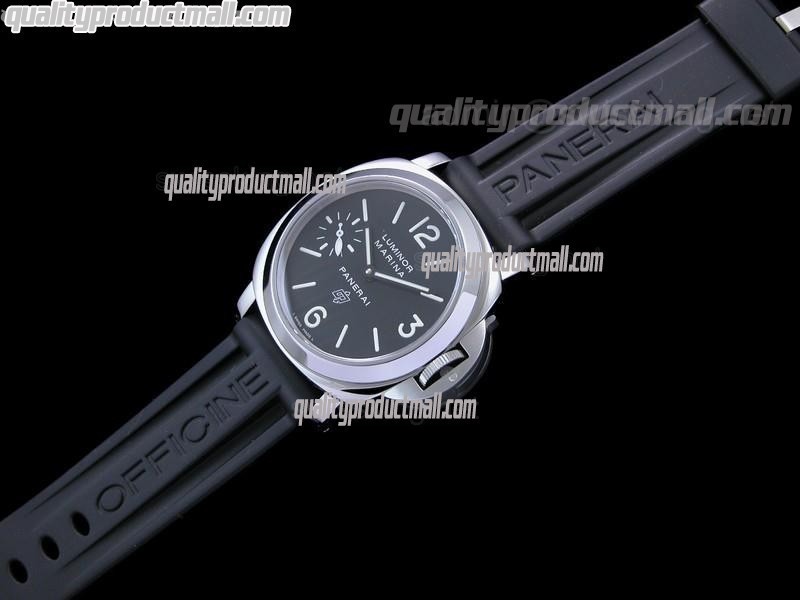 Panerai PAM005 1:1 Mirror Replica Handwound Watch - Black Rubber Strap