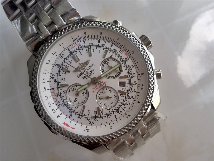 High-end Replica Breitling Watches - Bentley 30S White Dial 