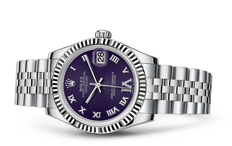 rolex oyster perpetual datejust purple