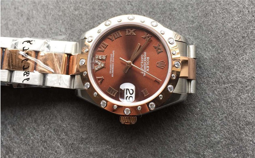 Rolex Datejust Swiss Automatic Watch Women Watch Brown Dial