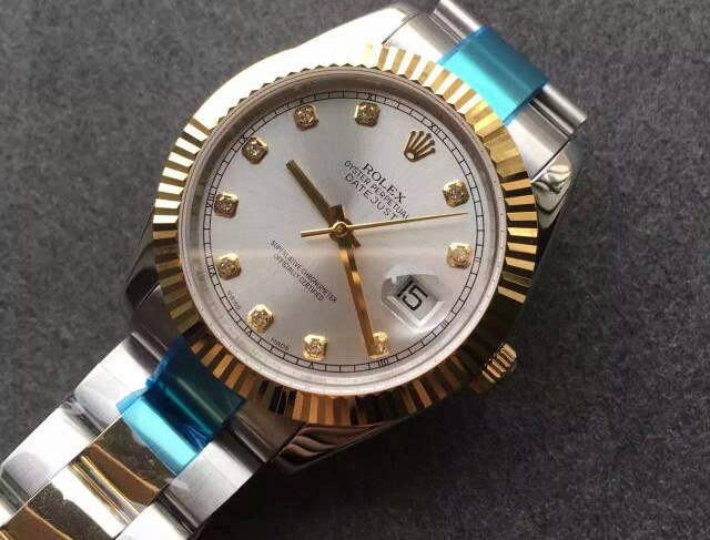 Rolex Datejust Swiss Automatic Watch-Yellow Gold-Diamonds Hour Markers 41MM