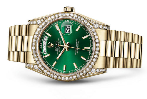 Rolex Day-Date 118388 Swiss Automatic Watch Green Dial 36MM