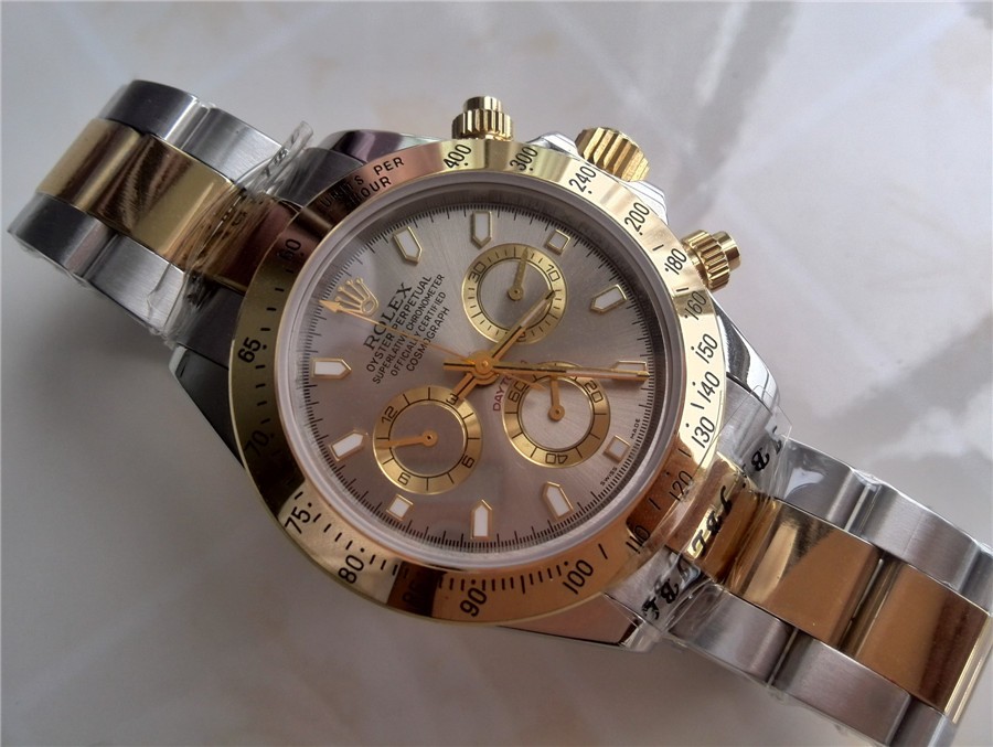 rolex daytona grey gold