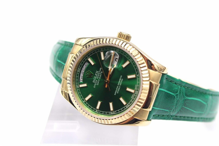 Rolex Day-Date Automatic Watch Green Dial 