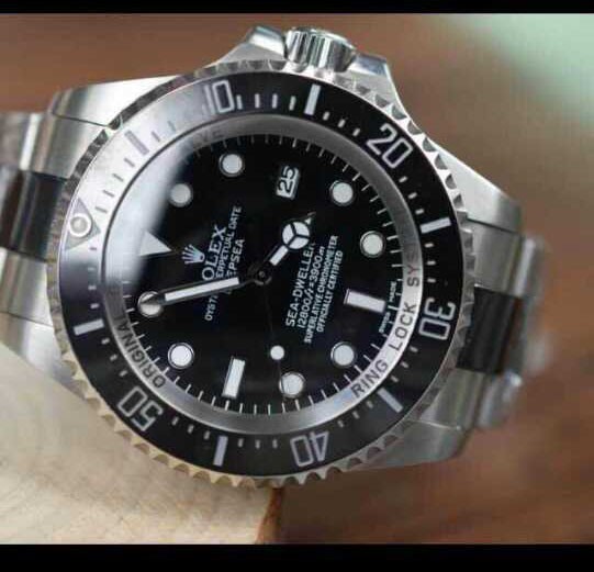 Rolex Sea Dweller DeepSea Automatic Watch-Black Dial White Dot Markers-Ceramic Midlinks Bracelet