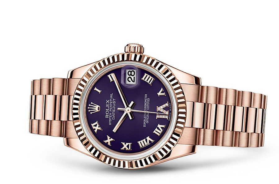 Rolex Datejust Ladies 178275F-0033 Swiss Automatic Purple Dial 31MM