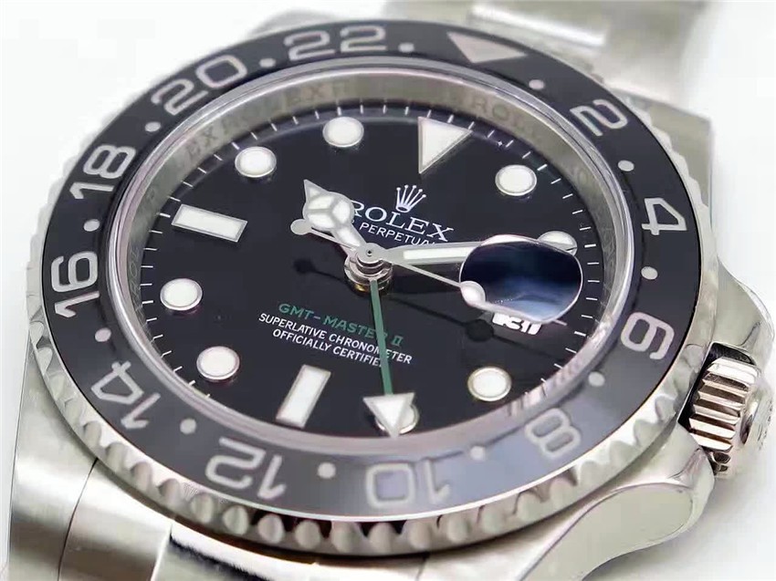 Rolex GMT-Master II 116710LN Swiss Cloned 3186 Automatic Watch Green Hand