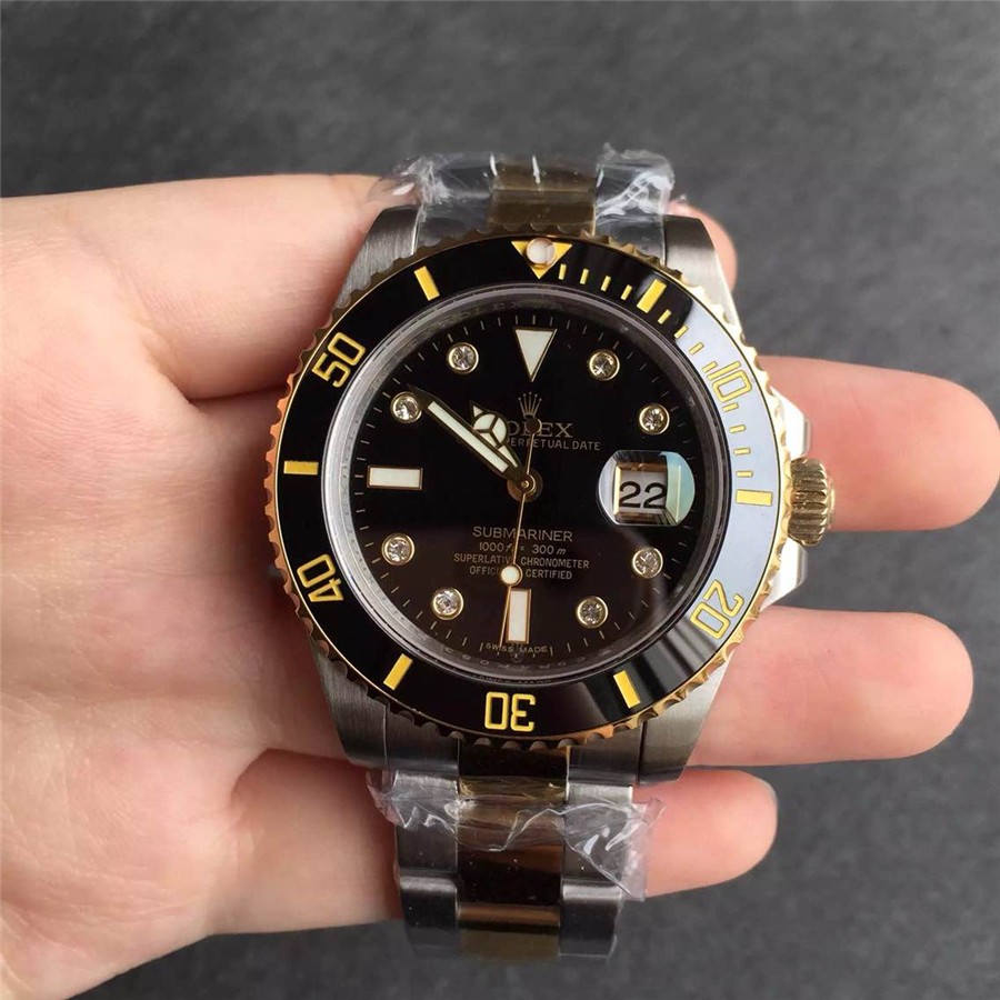 rolex submariner bi metal black face