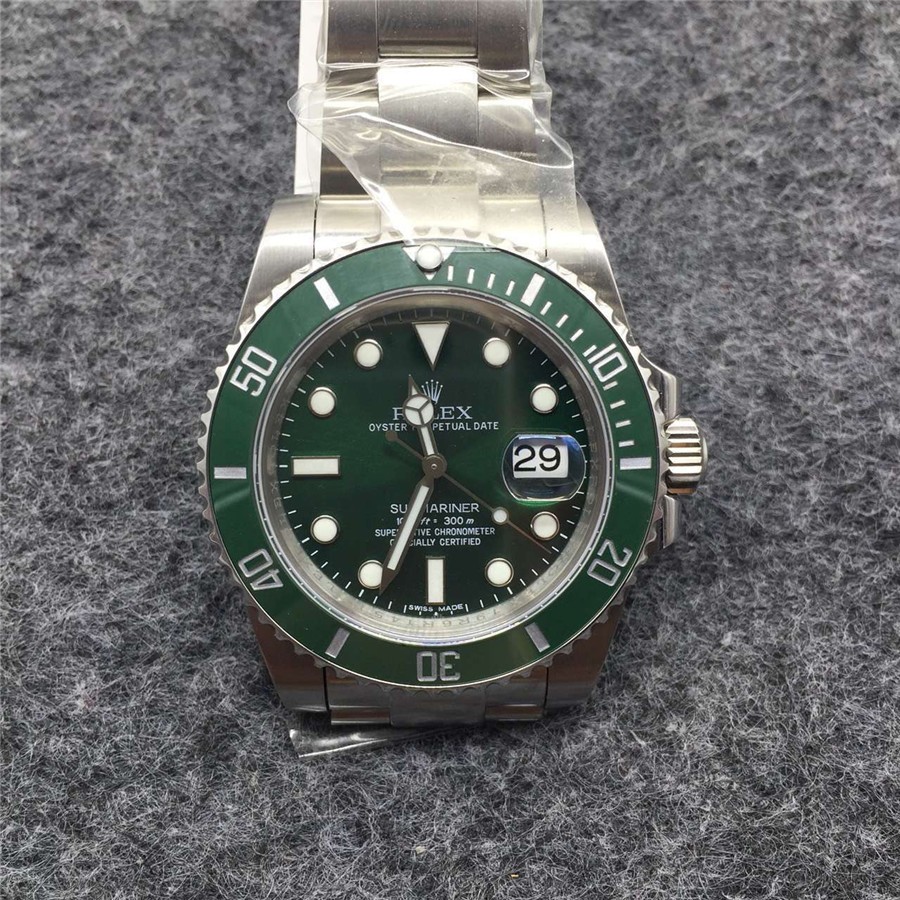 Rolex Submariner 116610 Automatic-Luminous Green Dial-Stainless Steal Strap