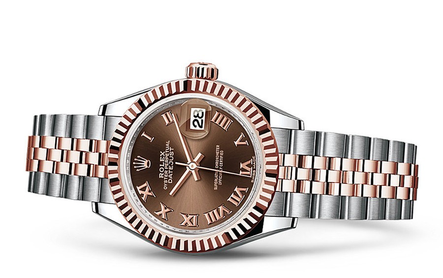 rolex datejust brown face