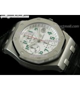 Audemars Piguet Royal Oak Pride of Mexico Limited Edition Chronograph-White Checkered Dial-Black Leather Bracelet