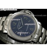 Panerai PAM111 Superlume Quartz  Watch-Black Dial/Subdials-Stainless Steel Strap