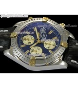 Breitling Choromat Evoluliton V3 Chronograh - Blue Dial - Bi Tone - Leather Strap