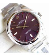 Rolex Oyster Perpetual 114300-0002 Swiss Automatic Red Grape Dial 41MM