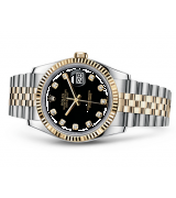 Rolex Datejust 116233-0158 Swiss Automatic Watch Black Dial Jubilee Bracelet 36MM