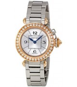  Cartier Pasha Silver Swiss Quartz Ladies Watch WJ124021