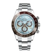 Rolex Daytona Automatic Watch Swiss - Ice Blue Dial With Droplet Marker - Stainless Steel Strap