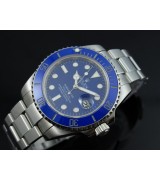 Rolex Submariner Automatic 116610LB-Luminous Blue Dial-Stainless Steal Strap