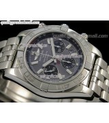 Breitling Chronomat B01 Ultimate 316F Chronograph-Graphite Grey Dial Black Subdials Index Hour Markers-Stainless Steel Bracelet