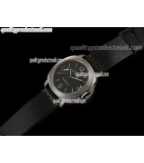 Panerai PAM177 Titanium Handwound Watch - Black Leather Strap