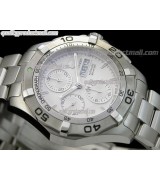 Tag Heuer Aquaracer 300M Day Date Chronograph - White Dial