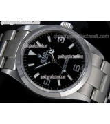 Rolex Explorer II 40MM Swiss GMT Hour Automatic Watch-Black Dial White Dot markers-Stainless Steel Oyster Bracelet