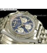 Breitling Chronomat B01 Ultimate 316F Chronograph-Blue Dial White Subdials Index Hour Markers-Stainless Steel Bracelet