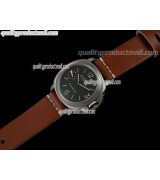 Panerai PAM177 Titanium Handwound Watch - Dark Tan Leather Strap