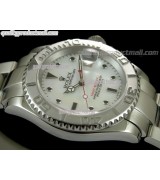 Rolex Yachtmaster II Swiss ETA-Mother of Pearl White Dial White Dot markers-Stainless Steel Oyster Strap
