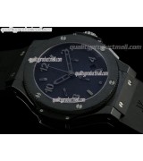 Hublot Big Bang All Black Limited Edition Chronograph-Black Dial Numeral Hour Markers-Black Rubber Strap