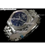 Breitling Avenger Blackbird Big Date Chronograph-Blue Dial Blue Subdials-Stainless Steel Bracelet