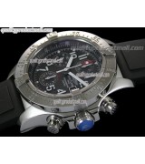 Breitling Skyland Avenger Chronograph-Blue Dial Blue Subdials-Diver's Rubber Strap