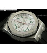 Audemars Piguet Royal Oak Pride of Mexico Limited Edition Chronograph-White Checkered Dial-Black Rubber Bracelet