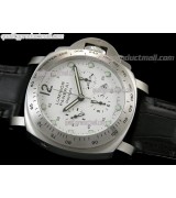 Panerai PAM251 Luminor Daylight Automatic Chronograph White Dial - Black Leather Strap