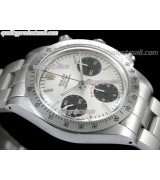 Rolex Daytona Paul Newman Chronograph-White Dial Black Subdials-Black Inner-Stainless Steel Oyster Bracelet