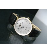 LA GRANDE CLASSIQUE DE LONGINES GOLD SILVER DIAL STICK NUMERALS