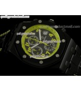 Audemars Piguet Royal Oak Offshore Transformers Bumblebee Limited Edition Chronograph-Black Dial-PVD-Black Leather Strap