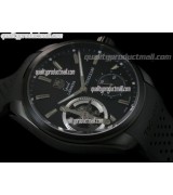 Tag Heuer Pendulum Handwound Watch-Black Dial Silver Stick Markers-Black Rubber strap