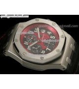 Audemars Piguet Royal Oak Offshore Masato Limited Edition Chronograph-Red Dial Numeral Hour Markers-Black Rubber Strap