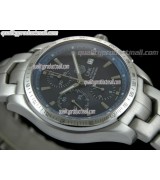 Tag Heuer Link Automatic 200M Chronograph-Blue Dial-Brushed Stainless Steel Bracelet