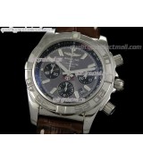 Breitling Chronomat B01 Chronograph-Grey Dial Index Hour Markers-Stainless Steel Bracelet