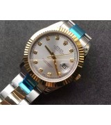 Rolex Datejust Swiss Automatic Watch-Yellow Gold-Diamonds Hour Markers 41MM