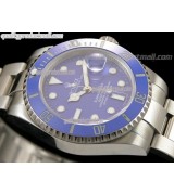 Rolex Submariner Automatic Swiss Watch - Blue Dial - Blue  Bezel