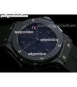 Hublot Big Bang Limited Editon Chronograph-Black Tempus Dial Numeral Hour Markers-Black Rubber Strap